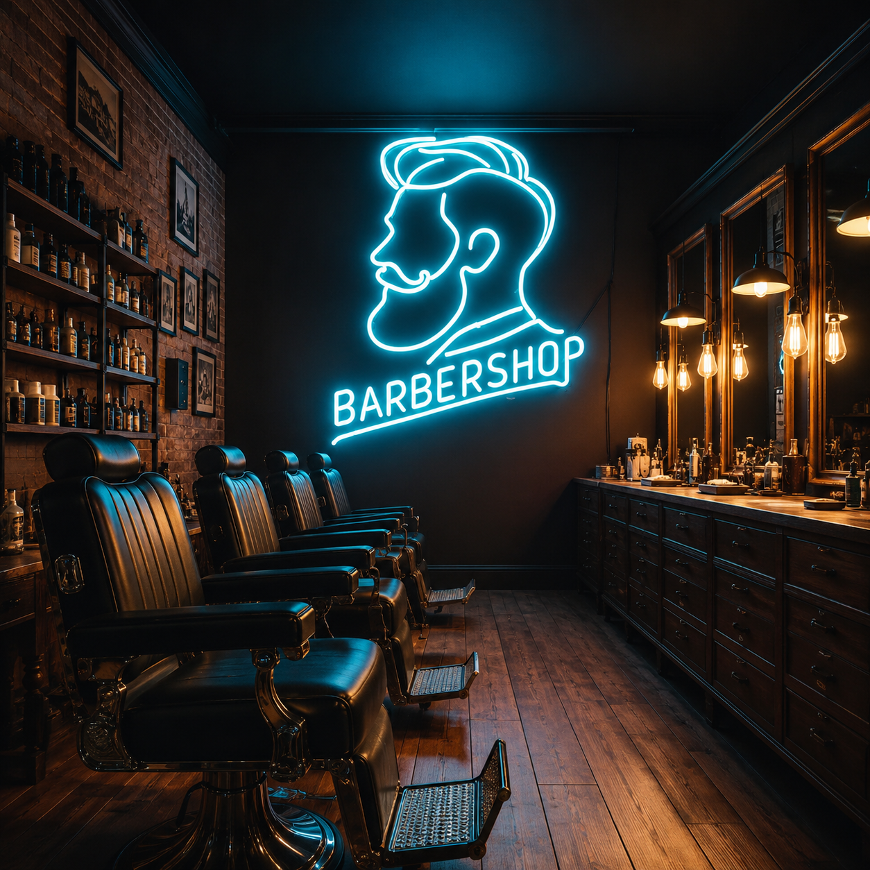 Barbershop LED Neon Sign Wall Neon Sign - 01 Original Product Image