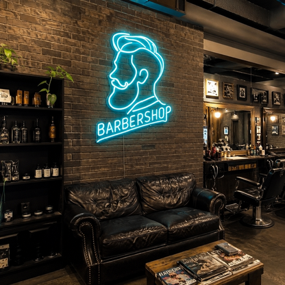 Barbershop LED Neon Sign Wall Neon Sign - 03 Real Lifestyle Scene