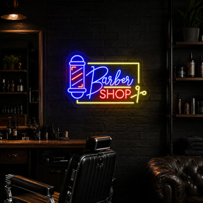 Barbershop Scissors LED Neon Sign - 02 High-Converting Product Image