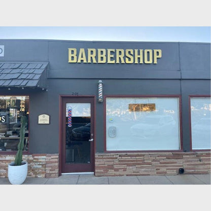 Barbershop Stainless Steel Metal 3d Sign - Shineneon