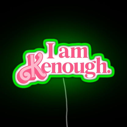 Barbie I Am Kenough Pink Color Rgb Led Neon Sign Pop Wall Art - Shineneon