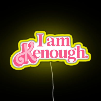 Barbie I Am Kenough Pink Color Rgb Led Neon Sign Pop Wall Art - Shineneon