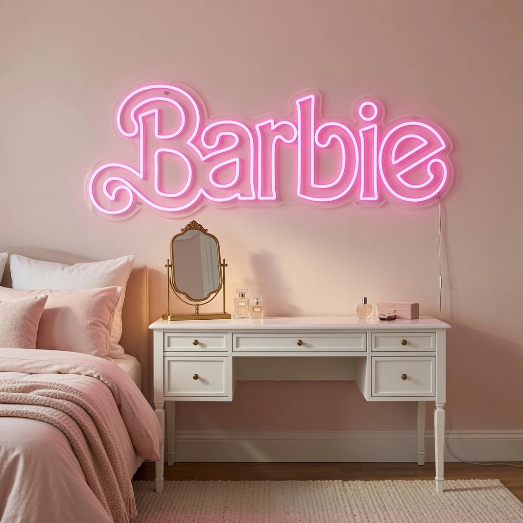 Barbie LED Neon Sign - 03 Real Lifestyle Scene