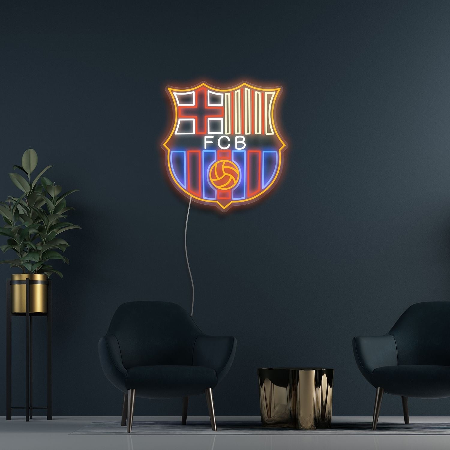 Barcelona Logo Custom Led Neon Signs Wall Art | Shineneon