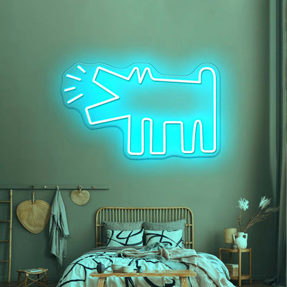 Barking Dog Funny Led Neon Sign Wall Art