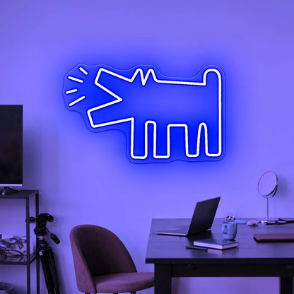Barking Dog Funny Led Neon Sign Wall Art - LED neon sign view 5