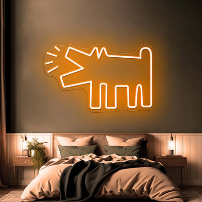 Barking Dog Funny Led Neon Sign Wall Art - LED neon sign view 6