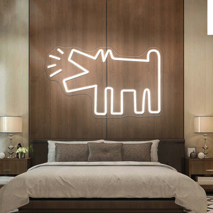 Barking Dog Funny Led Neon Sign Wall Art - LED neon sign view 8
