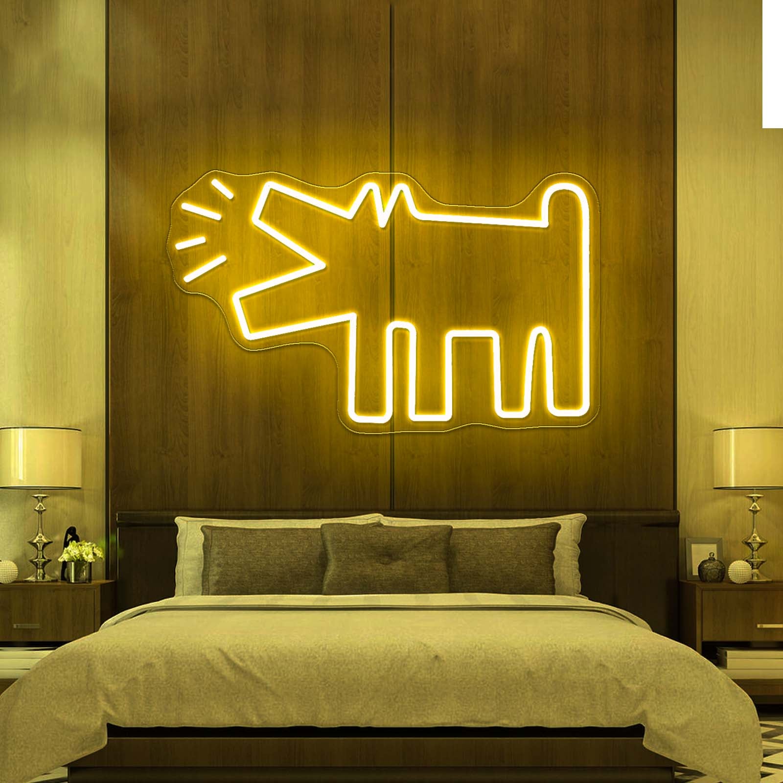 Barking Dog Funny Led Neon Sign Wall Art - LED neon sign view 7