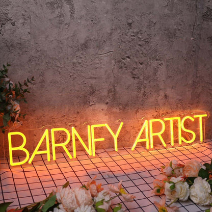 Barney Artist Orange Led Neon Sign - Shineneon