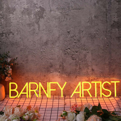 Barney Artist Orange Led Neon Sign - Shineneon