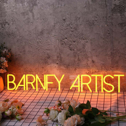 Barney Artist Orange Led Neon Sign - Shineneon