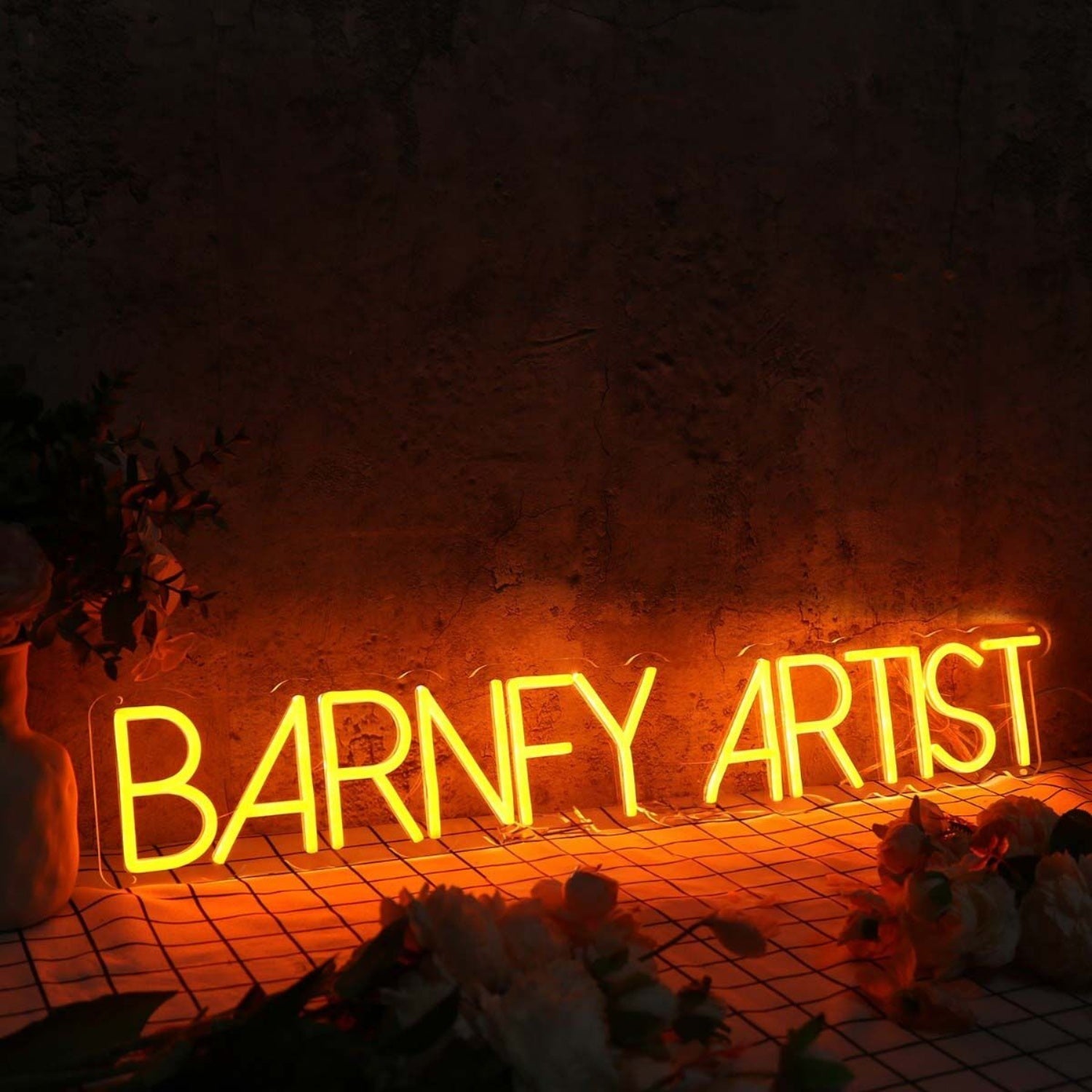 Barney Artist Orange Led Neon Sign - Shineneon