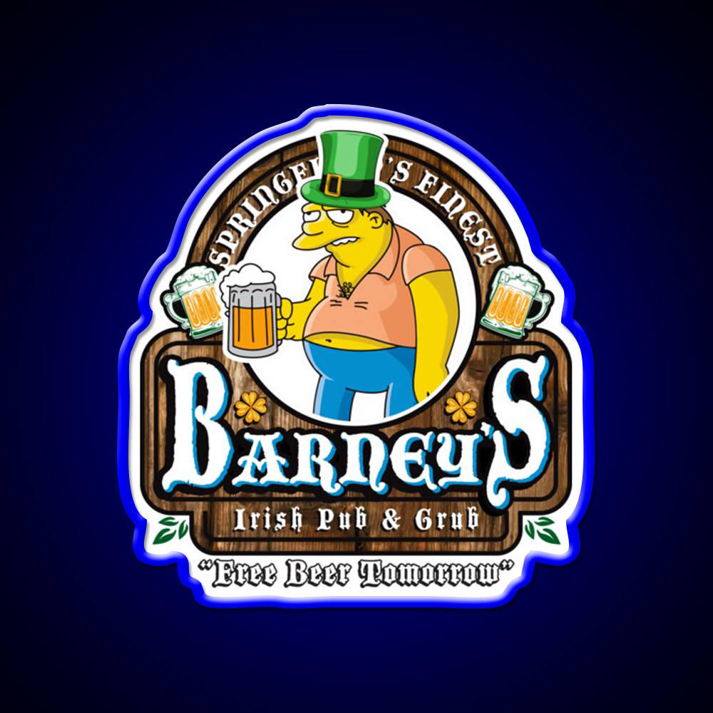 Barneys Irish Pub And Grub Man Cave Bar Led Neon Sign