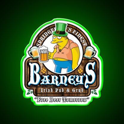 Barneys Irish Pub And Grub Man Cave Bar Led Neon Sign