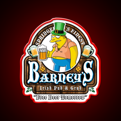 Barneys Irish Pub And Grub Man Cave Bar Led Neon Sign