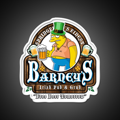 Barneys Irish Pub And Grub Man Cave Bar Led Neon Sign