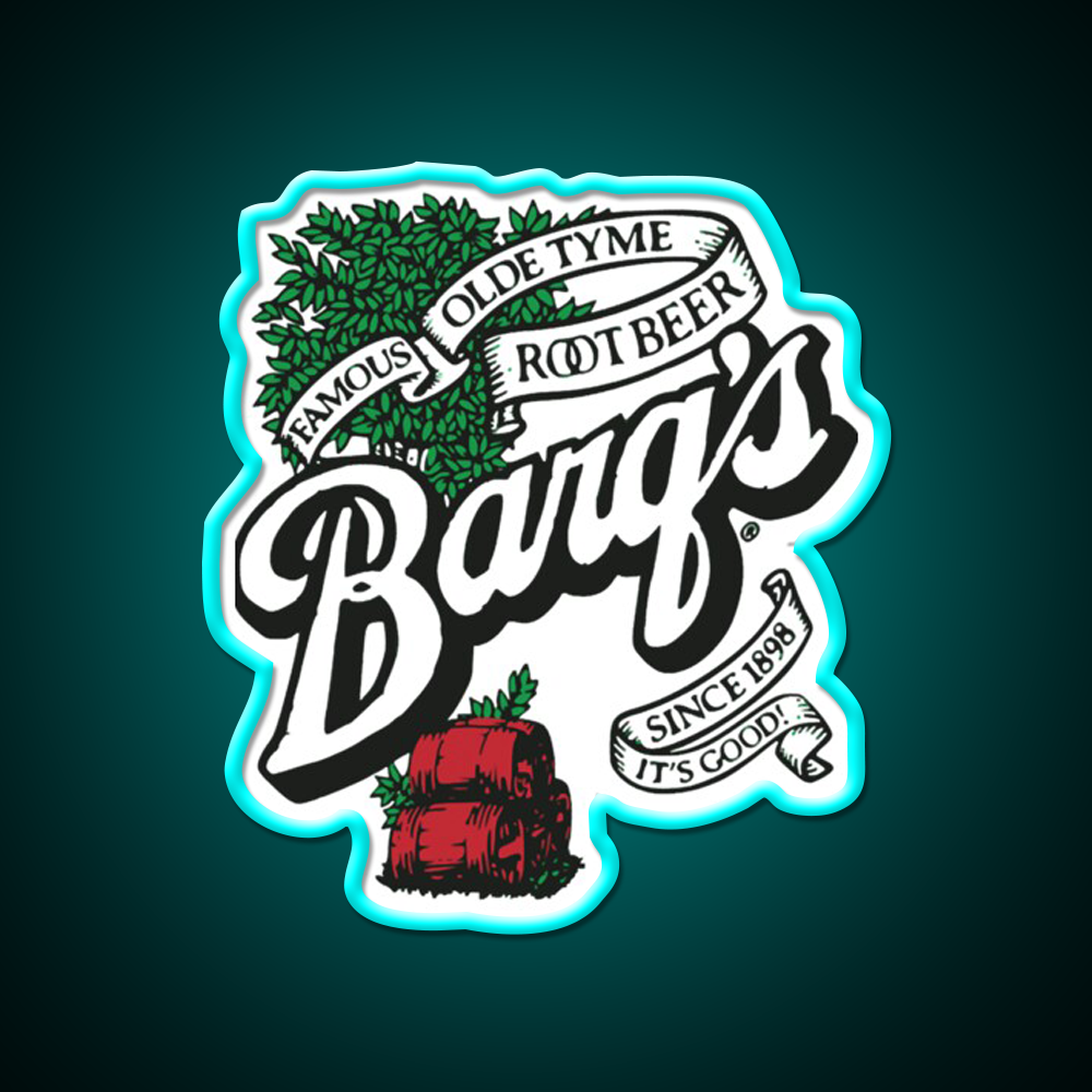 Barqs Root Beer Logo Essential Beer Bar Decor Led Neon Sign Rgb Color - Size and dimension reference