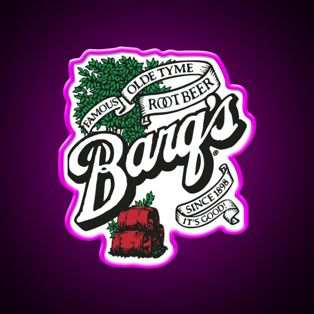 Barqs Root Beer Logo Essential Beer Bar Decor Led Neon Sign Rgb Color - Neon sign mounted on wall in room