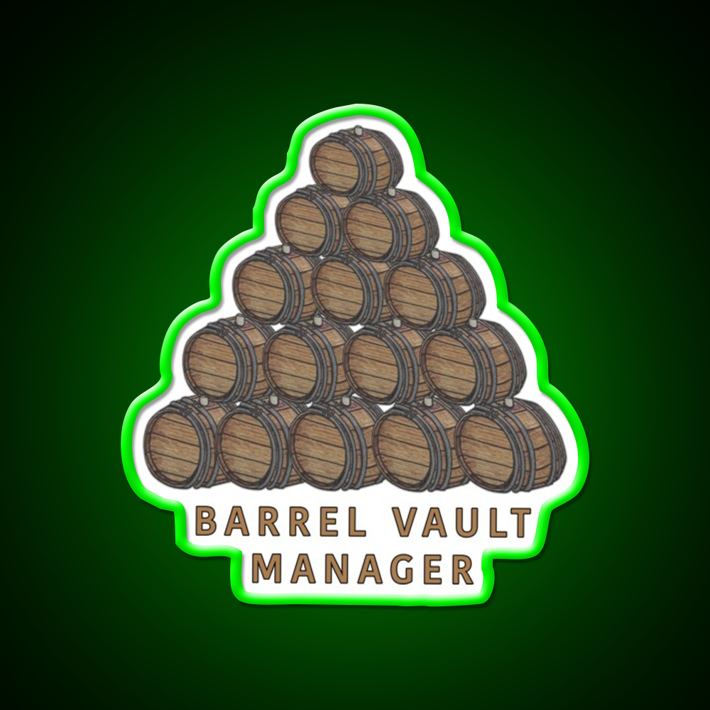 Barrel Vault Manager Whiskey Drink Bar Led Neon Sign Rgb Color