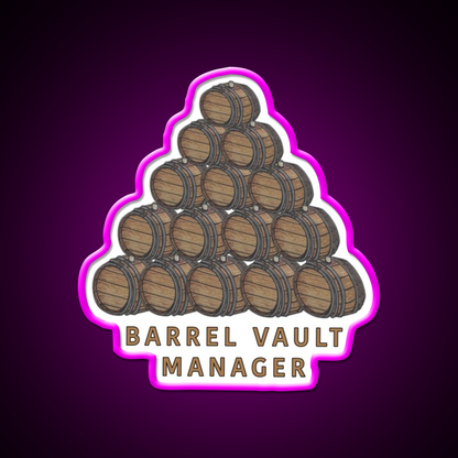 Barrel Vault Manager Whiskey Drink Bar Led Neon Sign Rgb Color