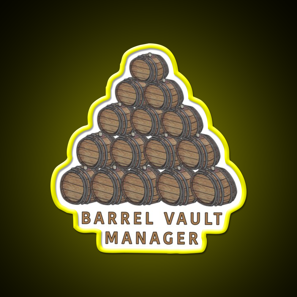 Barrel Vault Manager Whiskey Drink Bar Led Neon Sign Rgb Color