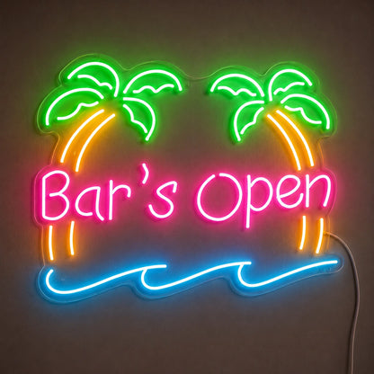 Bars Open Island Neon Sign LED Neon Sign main product image