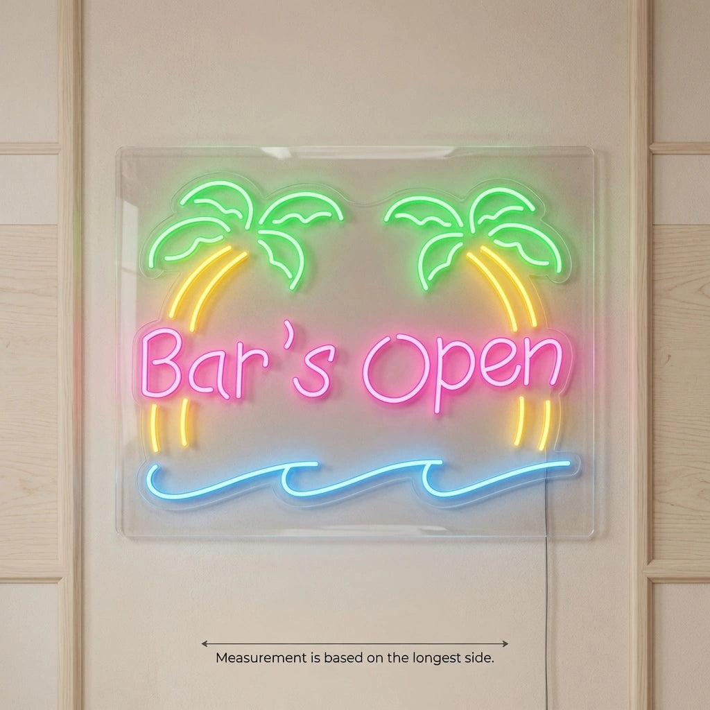 Bar's Open LED Neon Sign Home Wall Art - 04 Size Image
