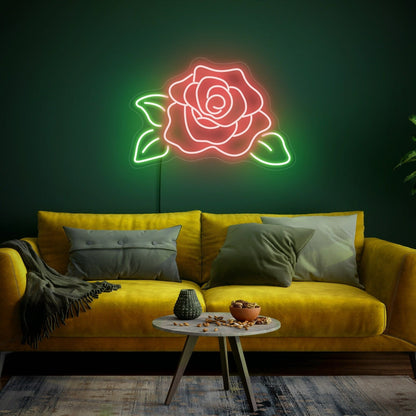 Bars Rose Neon Sign Rose Flower Neon Flower Neon Sign | Shineneon
