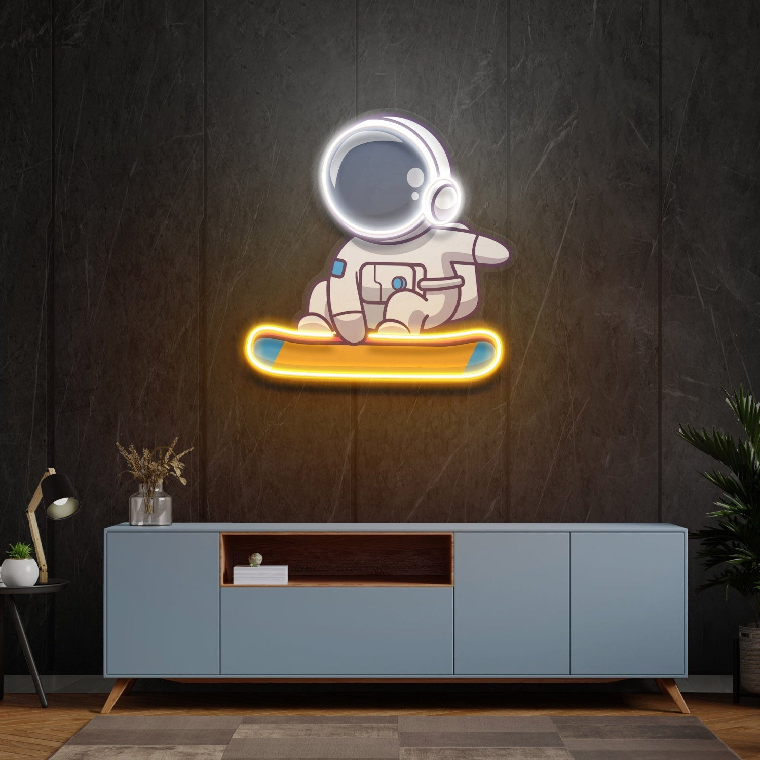 Barskateboard Astronaut Led Uv Led Neon Signs - Shineneon