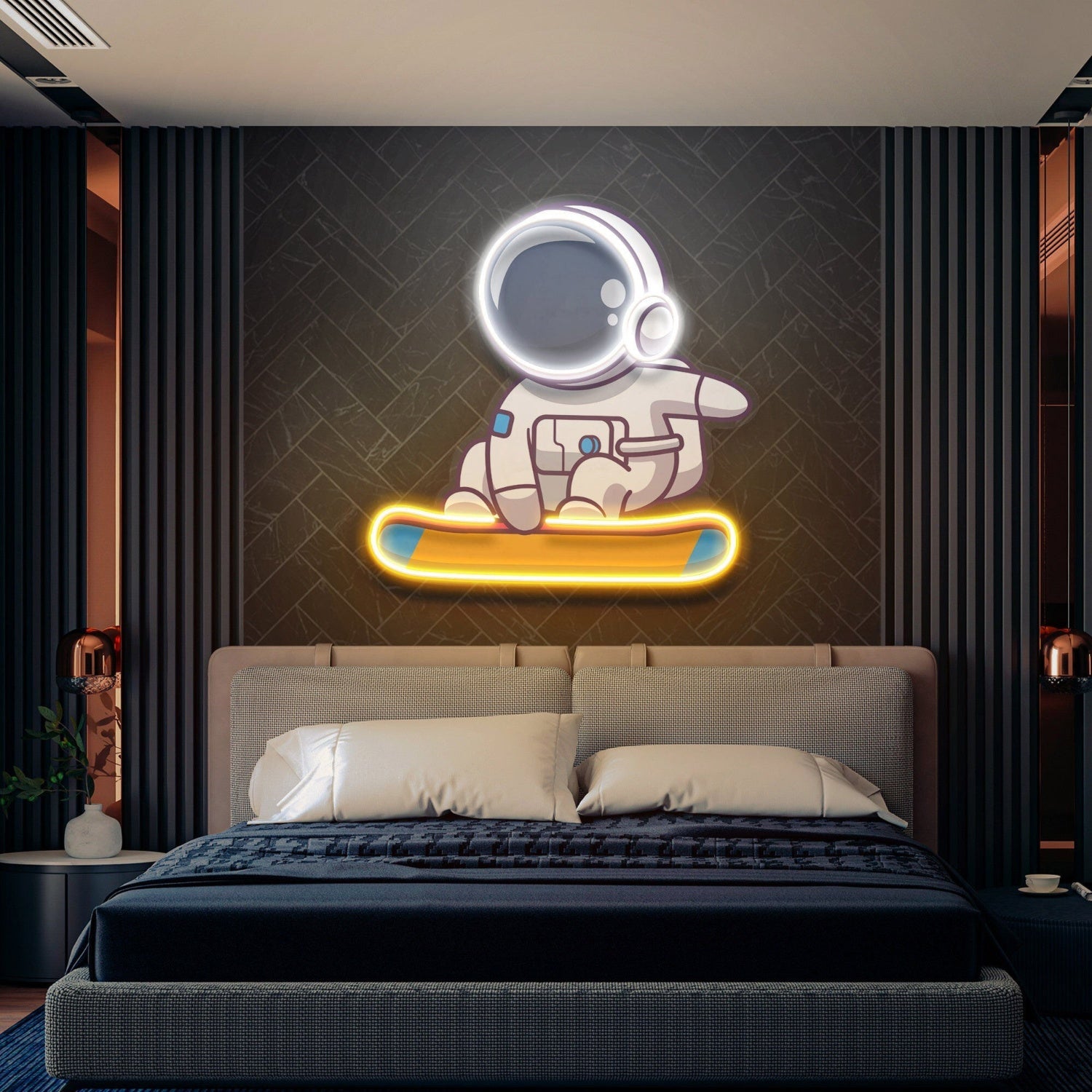 Barskateboard Astronaut Led Uv Led Neon Signs - Shineneon