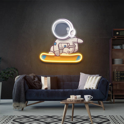 Barskateboard Astronaut Led Uv Led Neon Signs - Shineneon