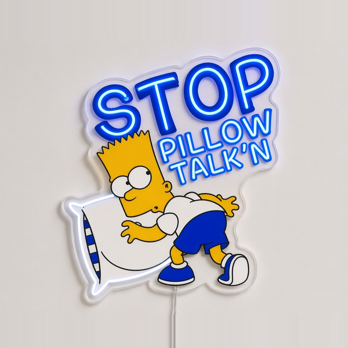 Bart Pillow Sign Custom LED Neon Sign | 5b2518090ecd0040e16376c029d91d9c30a1aea413f98f976bf9a4ffd0830733 | effect