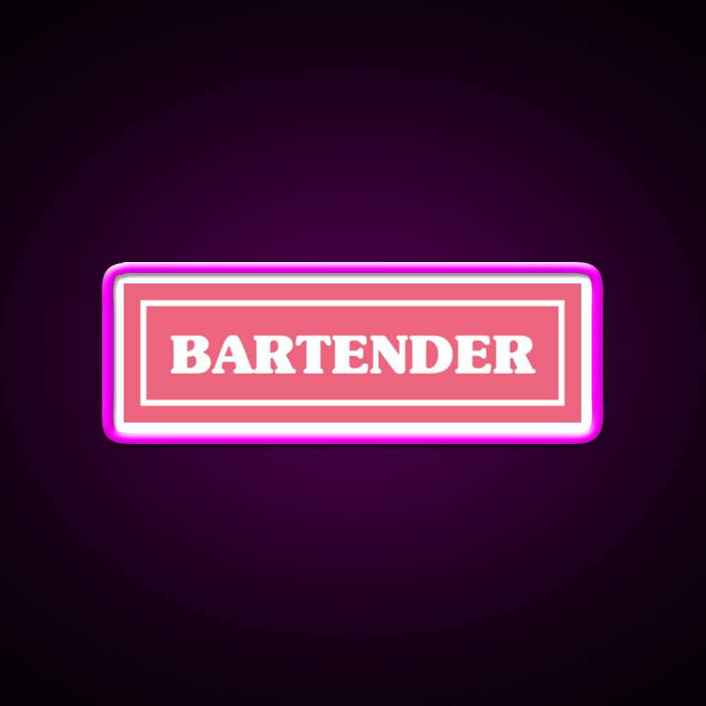 Bartender Cocktail Bar Decor Led Neon Sign Rgb Color - Neon sign mounted on wall in room