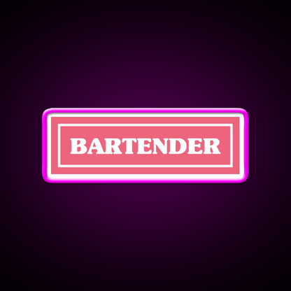 Bartender Cocktail Bar Decor Led Neon Sign Rgb Color - Neon sign mounted on wall in room