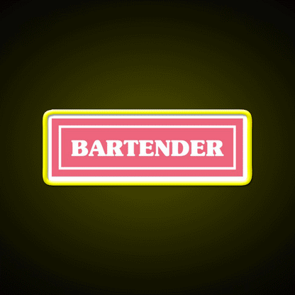 Bartender Cocktail Bar Decor Led Neon Sign Rgb Color - Custom LED neon sign front view