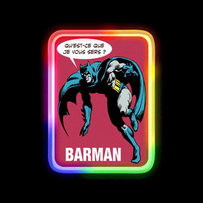 Bartender Man Cave Bar Led Neon Sign Rgb Color - LED neon sign close-up detail