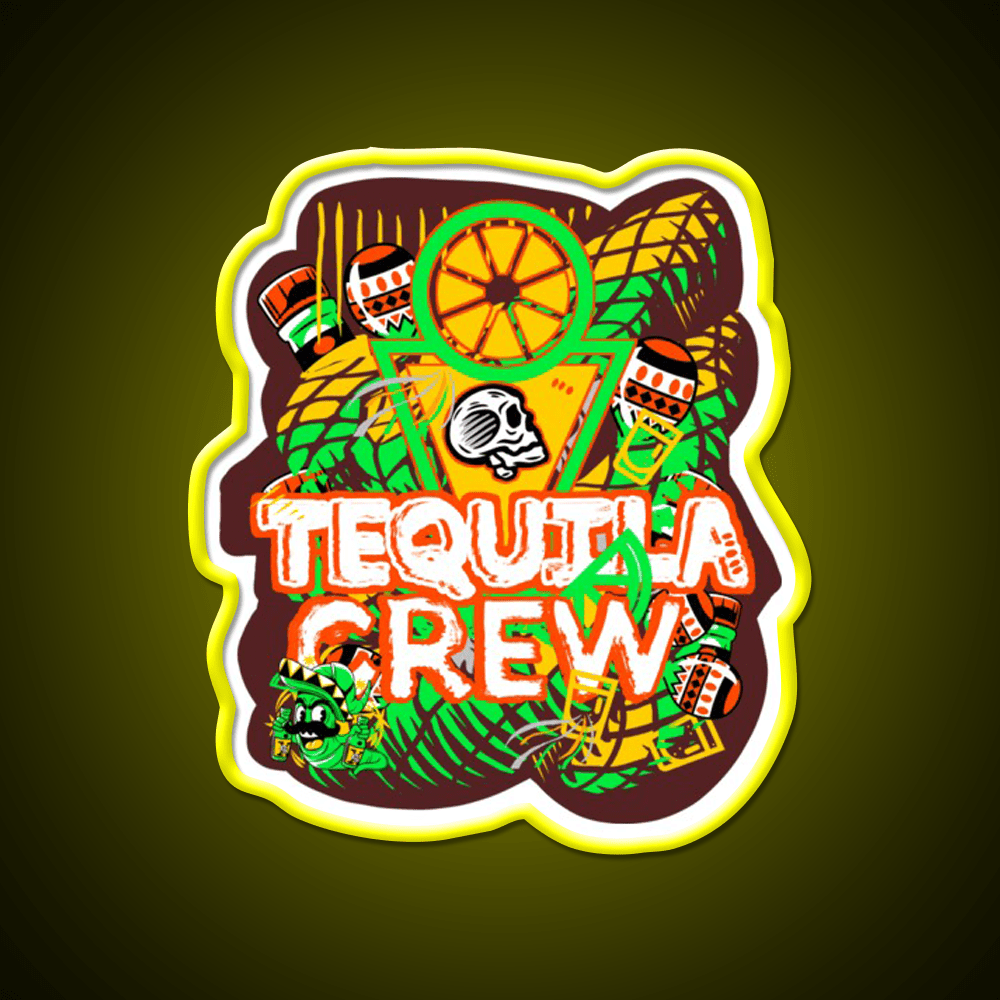 Bartender Party Crew Party Drink Tequila Led Neon Sign Rgb Color - Shineneon