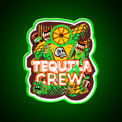 Bartender Party Crew Party Drink Tequila Led Neon Sign Rgb Color - Shineneon