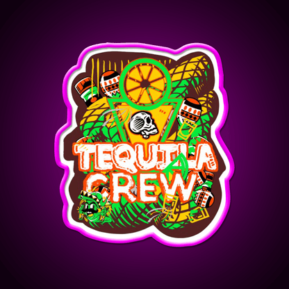 Bartender Party Crew Party Drink Tequila Led Neon Sign Rgb Color - Shineneon