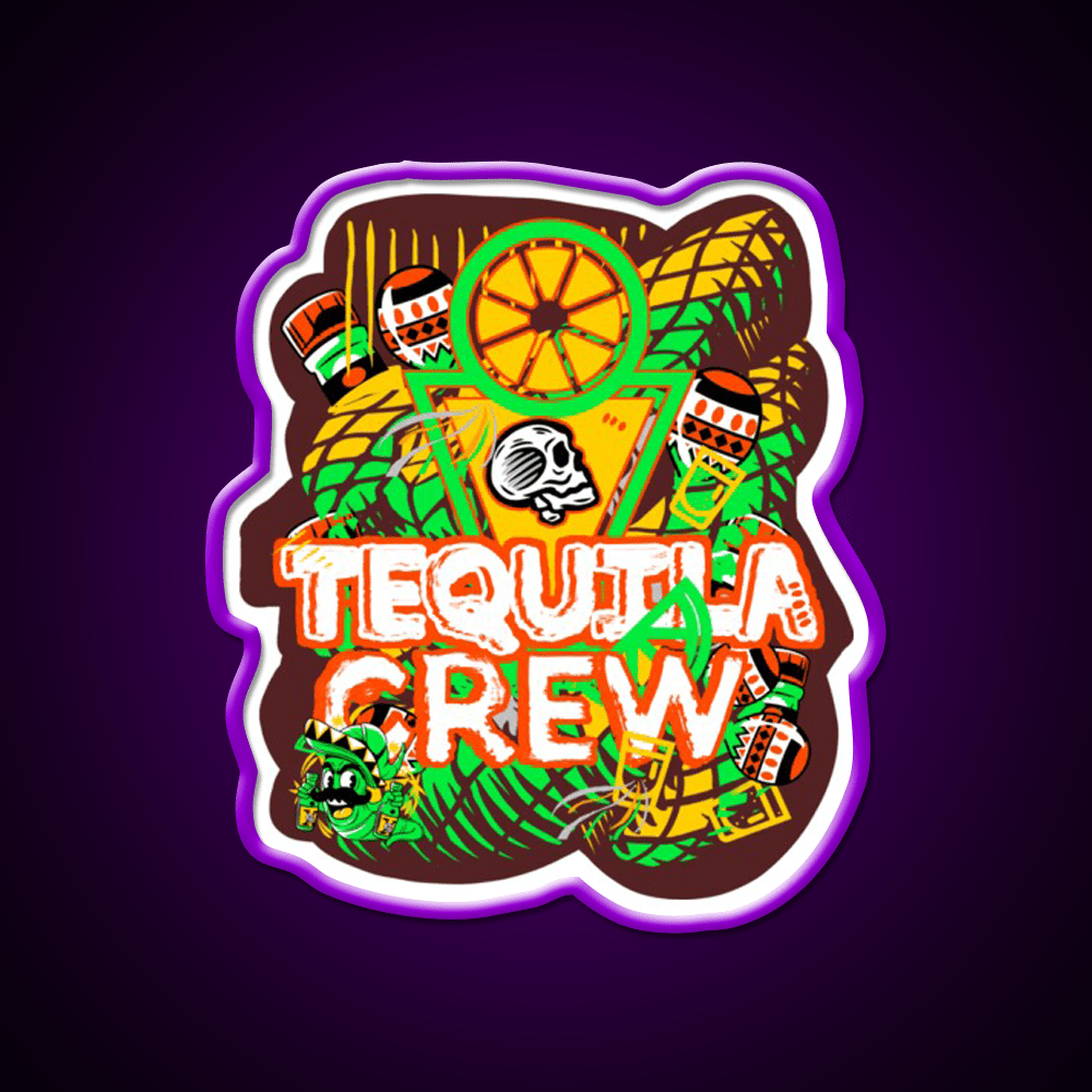 Bartender Party Crew Party Drink Tequila Led Neon Sign Rgb Color - Shineneon
