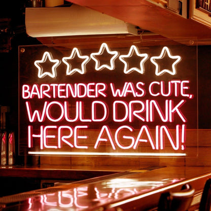 Bartender Was Cute Led Neon Sign Light For Home | Shineneon