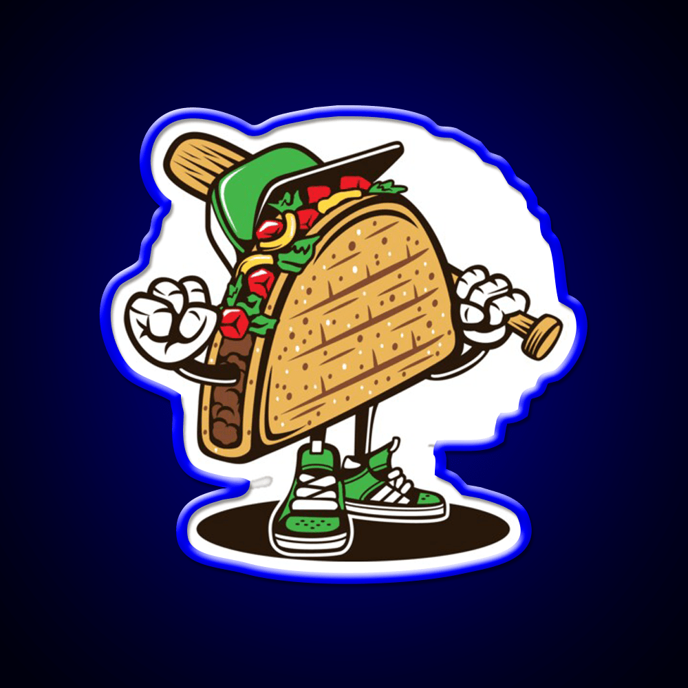 Baseball And Taco Led Neon Sign Mexican Food Sign Rgb Color - Shineneon