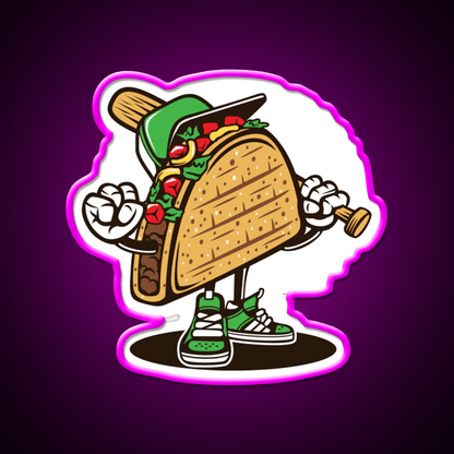 Baseball And Taco Led Neon Sign Mexican Food Sign Rgb Color - Shineneon