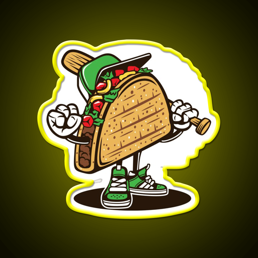 Baseball And Taco Led Neon Sign Mexican Food Sign Rgb Color - Shineneon