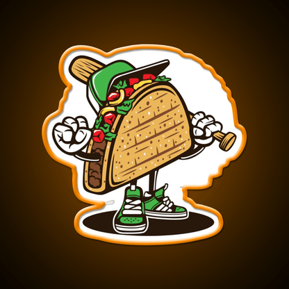 Baseball And Taco Led Neon Sign Mexican Food Sign Rgb Color - Shineneon