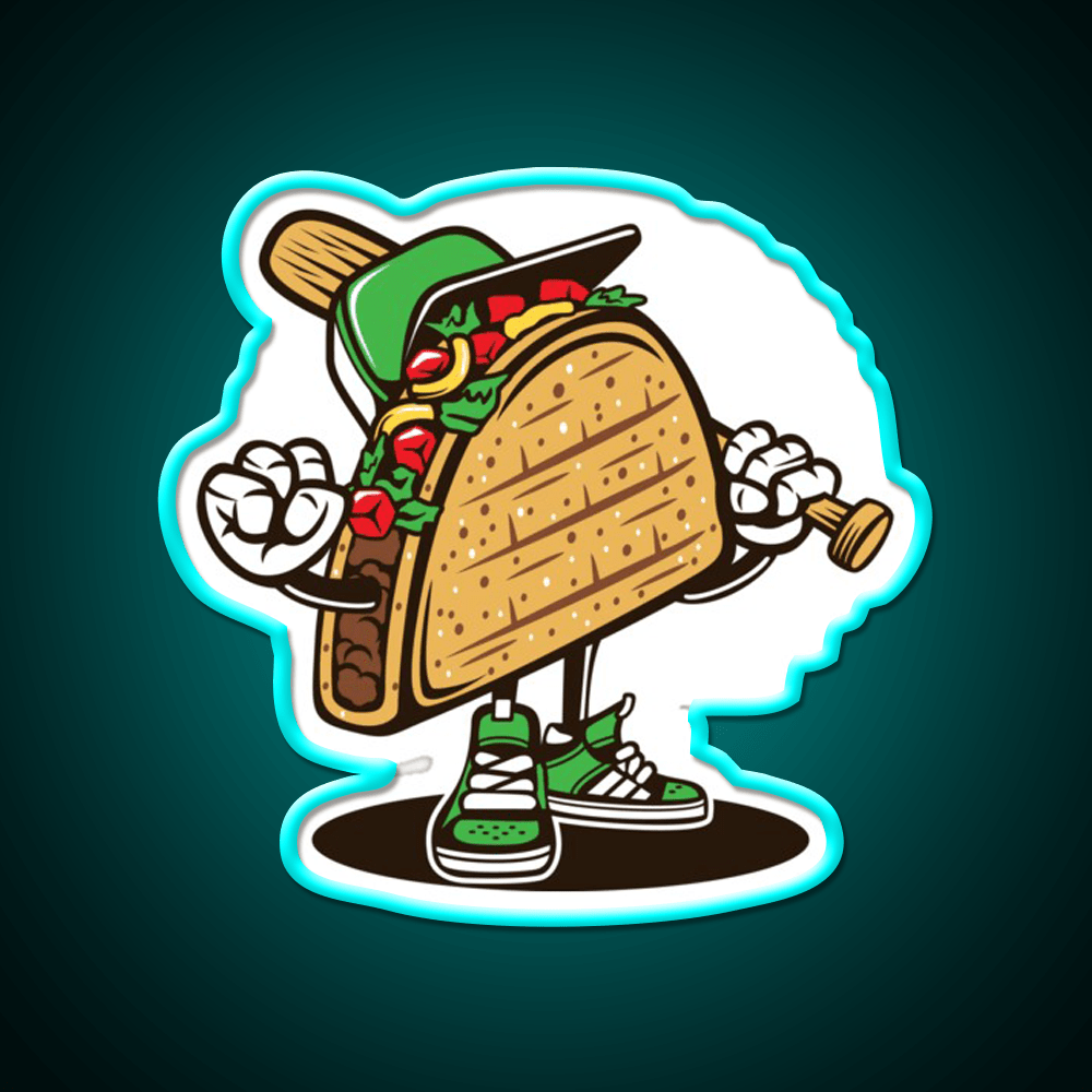 Baseball And Taco Led Neon Sign Mexican Food Sign Rgb Color - Shineneon