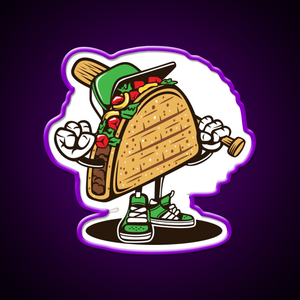 Baseball And Taco Led Neon Sign Mexican Food Sign Rgb Color - Shineneon