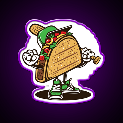 Baseball And Taco Led Neon Sign Mexican Food Sign Rgb Color - Shineneon