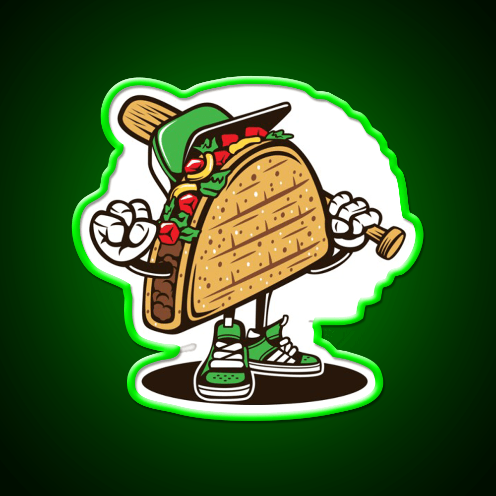 Baseball And Taco Led Neon Sign Mexican Food Sign Rgb Color - Shineneon